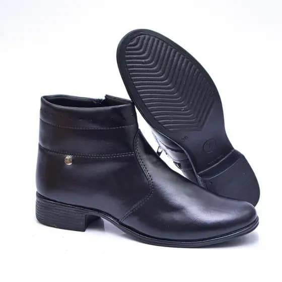 Bota Feminina Cano Curto em Couro Marrom – Elegância e Conforto no Dia a dia e inverno