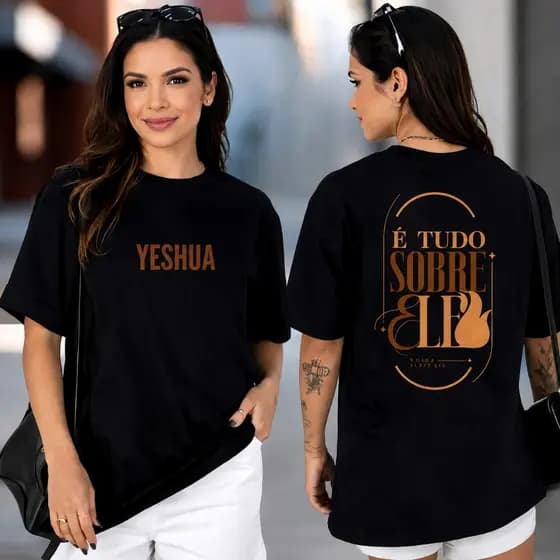 Camiseta Feminina Estampada Yeshua | Cristã | Fardamento Igreja