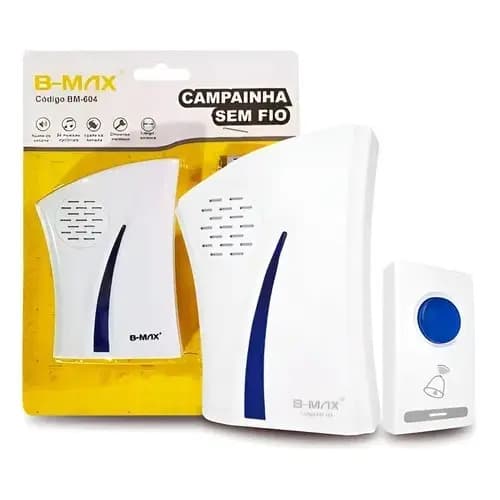 CAMPAINHA SEM FIO RESIDENCIAL WIRELESS 36 TOQUES BMAX (BM-604)