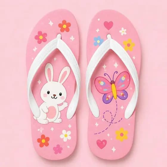 Chinelo Infantil Seguro Antiderrapante Macio Branco Top Vendas