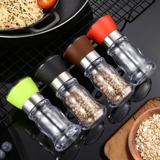 Moedor de pimenta, frasco para temperos, utensílio criativo para cozinha doméstica, moedor manual de plástico 7.9HC XTGO