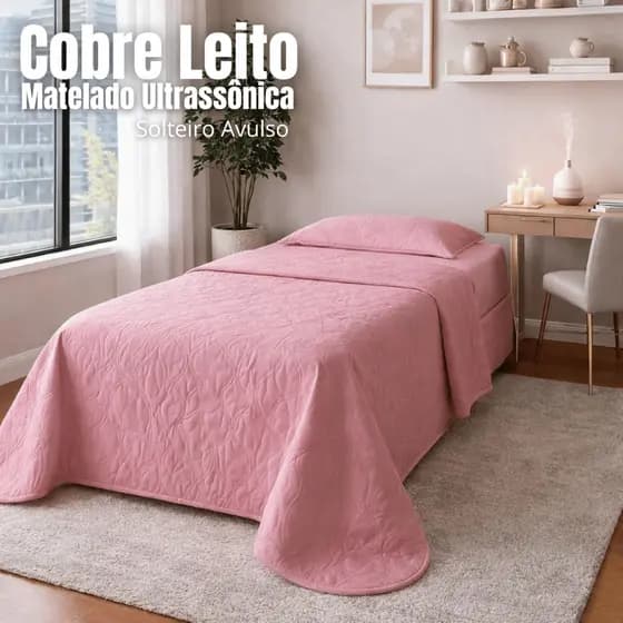 Colcha Solteiro Cobre Leito AVULSO Matelado Ultrassônico 2,20x1,50 Colcha Cama Leve Macia Durável