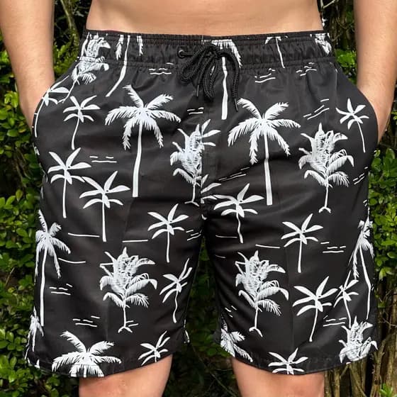🌴 Shorts Mauricinho Coqueiro Tactel Grosso Premium Look Perfeito Para Curtir O Verão