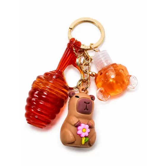 Gloss Da Capivara De Chaveiro 1 Unidade ou Kit 3 Unidades Baton Do Momento