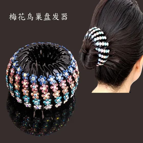 Acessório de Cabelo Ninho de Pássaro, Anel de Cabelo para Coque Fácil, Presilha de Cabelo para Rabo de Cavalo, Acessório