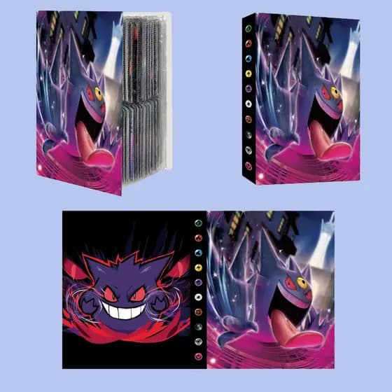 Álbum Gengar Pokémon – Estilo Único e Proteção para Cartas, 240 Slot de Cartas 3Cards Transparência