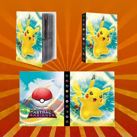 Álbum Pokémon para Cards 240 Slots Colecionável Pikachu Anime TCG, brinquedos de menino
