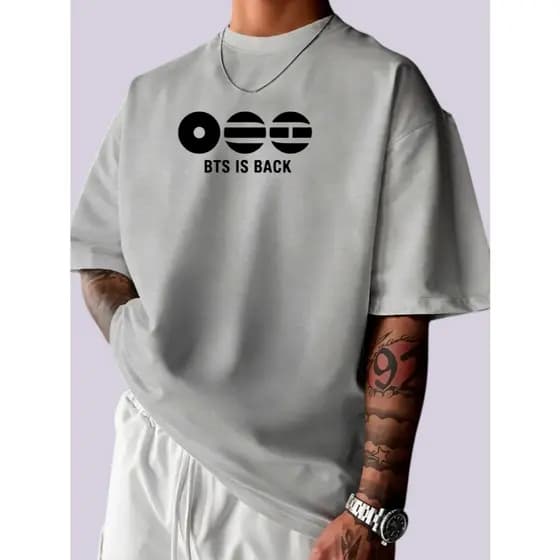 Camiseta BTS Is Back Kpop Casual Unissex 100% Algodão Envio Rápido
