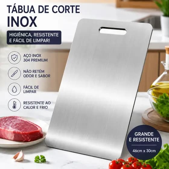 Tábua De Corte 304 Aço Inoxidável Antibacteriana À Prova De Mofo 46 cm tábua de cozinha