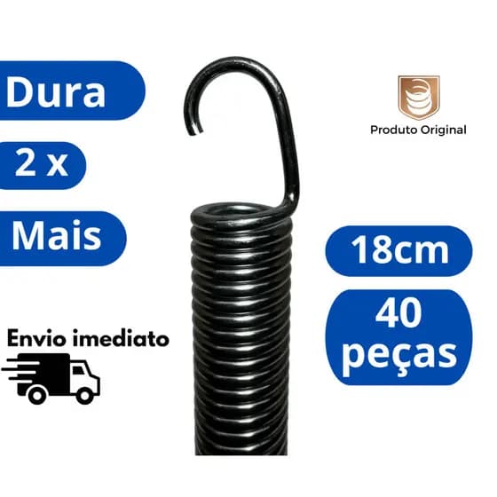 kit 40 Molas 18cm para Cama Elástica Profissional | Reposição Resistente