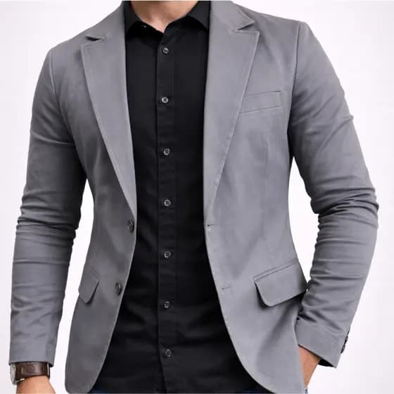 Blazer Masculino Slim Fit Premium Alfaiataria Sarja Elastano Casamento Escritorio Esporte Fino