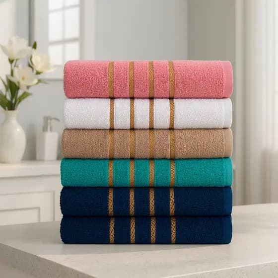 Kit 5 Toalhas de Banho Efeito Dourado Banhão Grande Felpuda 100% Algodão Macia Ótima Absorção