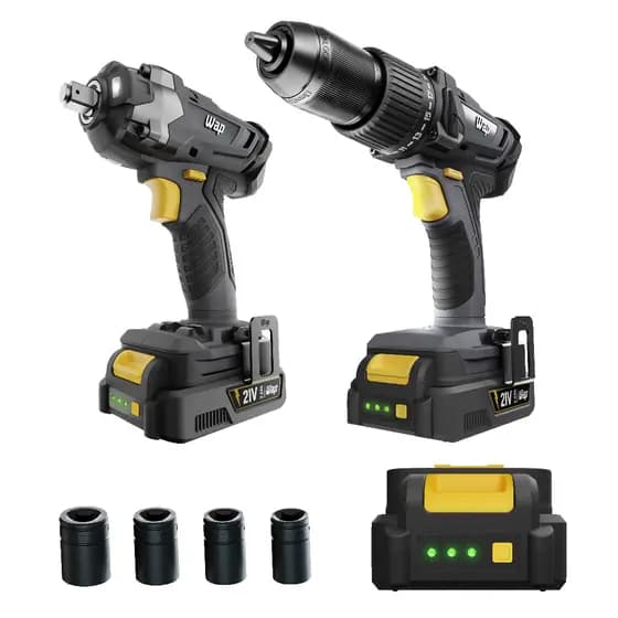 WAP Kit Parafusadeira, Furadeira, Chave de Impacto Bateria 1/2" 21V K21-KT01, Maleta, Torque 20 Nív.