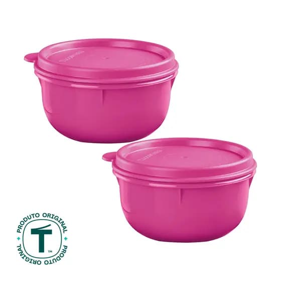 Kit 2 Potes Tupperware Tigelinha Rosa 250ml