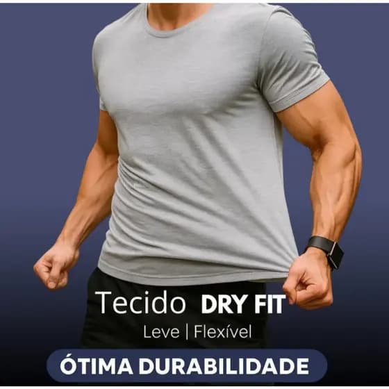Camiseta Driy-Fit Masculina Esportiva Treino , Acadêmia , Esportes Casual Slim - Fit
