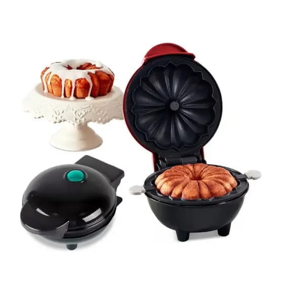 Mini Máquina Elétrica para Assar Bolos Antiaderente - Faz Quiche, Ovos e Bolos 220v