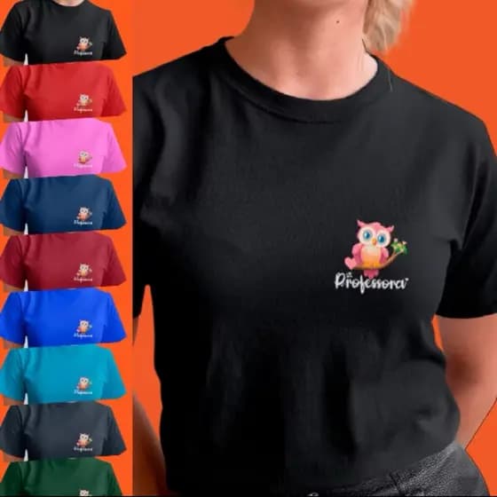 camiseta(professora diferenciada)linda para o dia a dia 100% Algodão