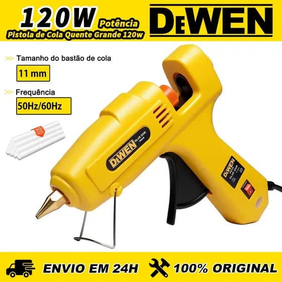 Cola Quente Pequena 100W+10Bastões De Cola Revolver 11mm Ecológica Não Tóxica Segura Fácil de Operar
