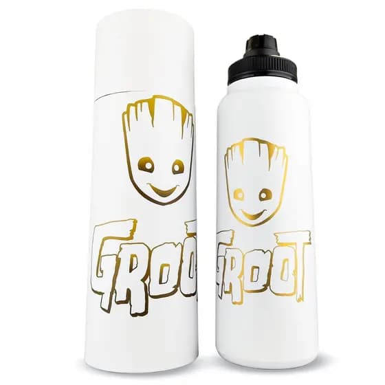 Garrafa Marvel Groot Térmica 1 Litro Big Hero Inox Alça