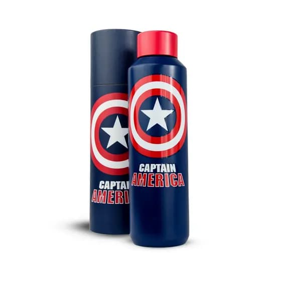 Garrafa Marvel Inox Térmica Capitão América 600ml