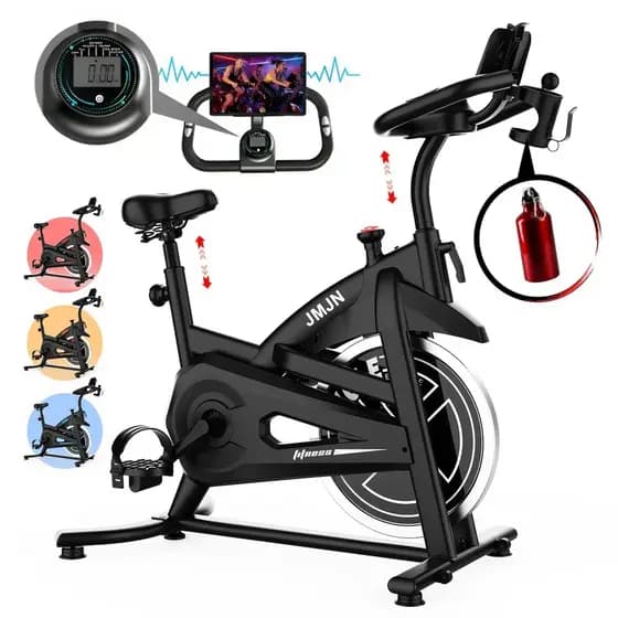 Bicicleta Ergometrica Spinning 21KG Com Roda De Inércia Para Fitness Profissional e Treino Esportivo Suporta Até 150kg