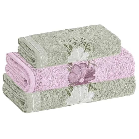 Kit Toalhas Karsten Yuna 3 Peças 2Banho+1Rosto Algodão SoftMax 430g/m²