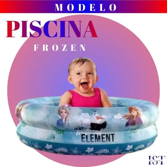 Piscina Inflável Frozen Infantil 37L Água e Bolinha Brincadeira Garantida