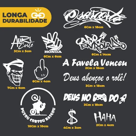 Kit Adesivos Cabo Enrolado 26 Da Norte Grau Osascorte Moto e Carro bike capacete