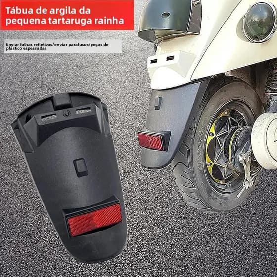Para-lama de scooter elétrico, painel traseiro de scooter, painel de placa de licença, painel de roda traseira d