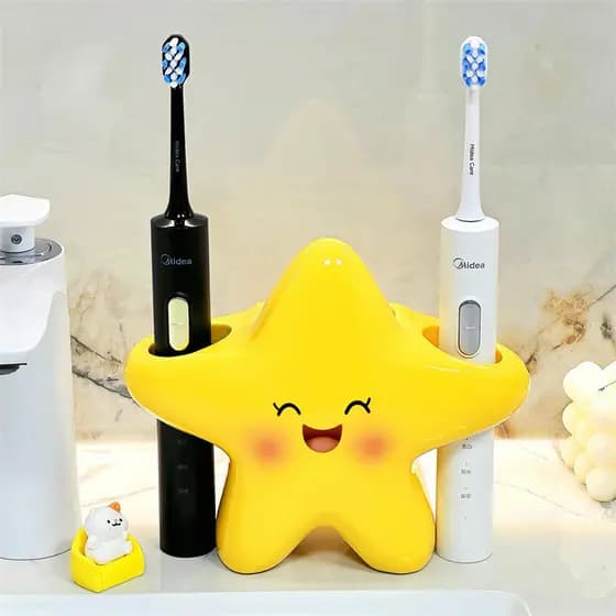 Suporte para Escova de Dentes em Forma de Estrela Fofa para Banheiro de, Suporte Criativo para Armazenamento de Esc
