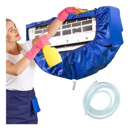 Bolsa Coletora Limpeza De Ar Condicionado Até 30k Btus Azul Azul