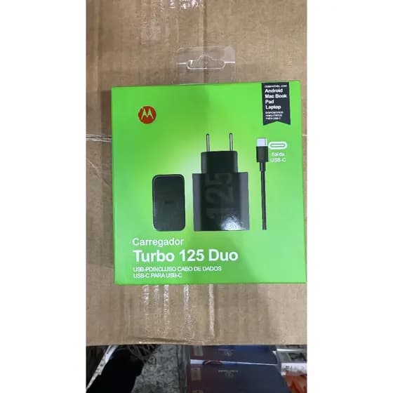 Carregador Turbo 125w Duo compatível para Motorola Samsung LG Tipo C Para Todos os telefones celualres 2026 tipo-c