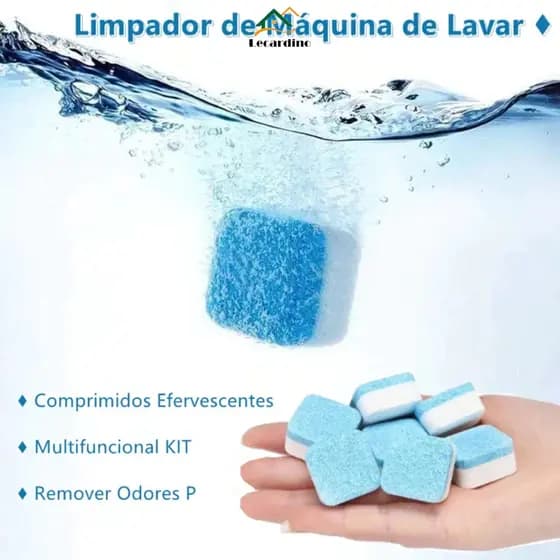 Kit 12/15/20/24 Limpador Pastilha de máquina de lavar roupa, comprimido efervescente sólido para remover manchas【】