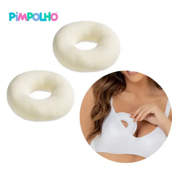 Rosquinha De Amamentação Confortável Protetor de Mamilo Pimpolho 2 Unidades Material Macio