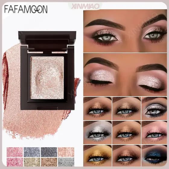 Sombra de Olhos Unitária Multiuso|Iluminador Facial e Ponto de Luz|Textura Purê de Batata Cintilante