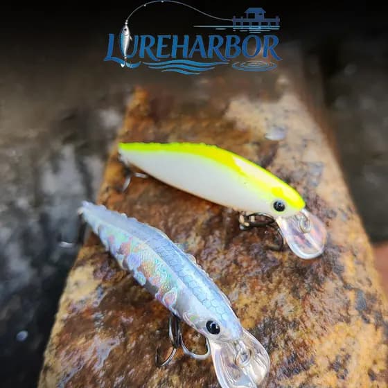 LUREHARBOR Long Shot Submerso Minnow 4g 7g 10g Prata Faca Sistema de Voo Morto Isca Baixo