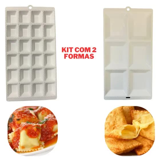 Kit Formas Pastel 6 Cavidades E Mini Ravioli 24 Cavidades