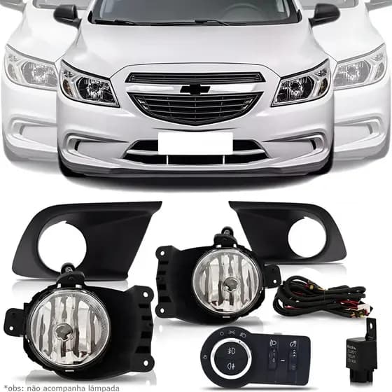 Kit Farol Milha Onix Joy 2012 13 14 15 16 17 2018+4brindes