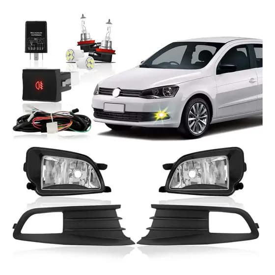 Kit Farol Milha Neblina Gol Voyage G6 2013 2014 2015 Promoçã