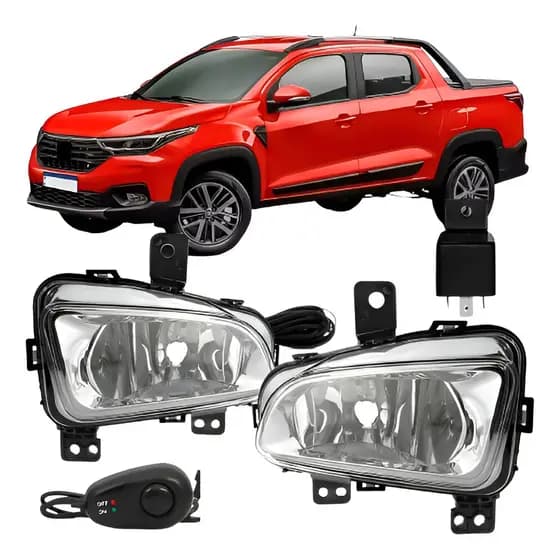 Kit Farol Milha Strada 2020 2021 22 2023 2024 + Botão