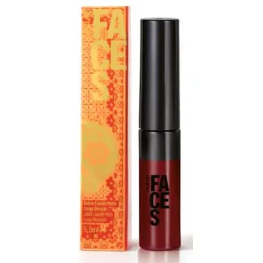 Batom Liquido Matte Longa Duração Natura FACES 5,5ml Cor. Marsala Night
