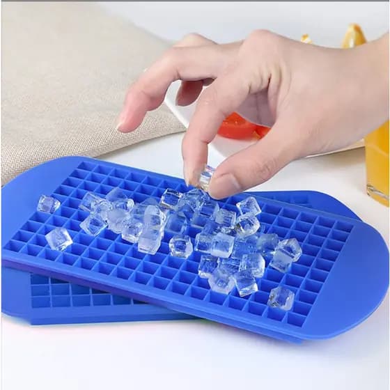 Forma de Gelo Silicone 160 Mini Cubos Pequenos para Drink Whisky