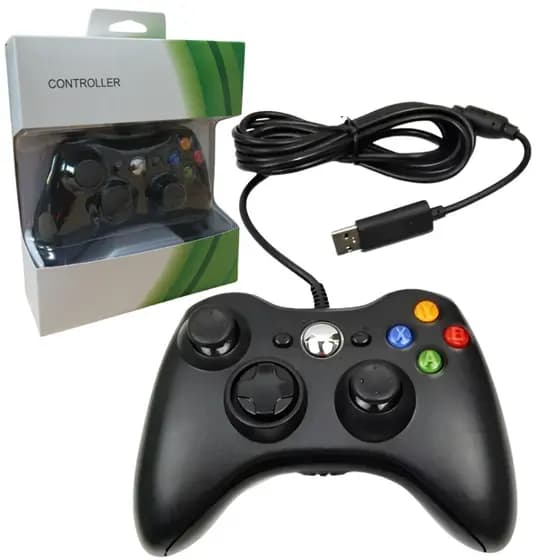Controle Video Game 360 Pc Com Fio Joystick Manete X360 clip-icon Controle Video Game 360 Pc Com Fio Joystick Manete X36