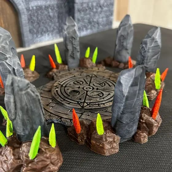 Altar para Ritual RPG Cenário Maquete Diorama