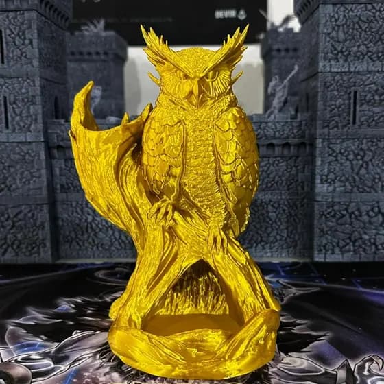 Torre de Dados de Coruja para RPG Cenário Maquete Diorama D&D