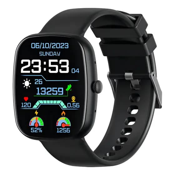Smartwatch Relógio Haiz Watch Mini Ligação Bluetooth 1.83 Pulseira Preto
