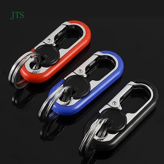 JTS Chaveiro De Carro Metal Cintura Pendurado Negócios Requintado Anel Duplo
