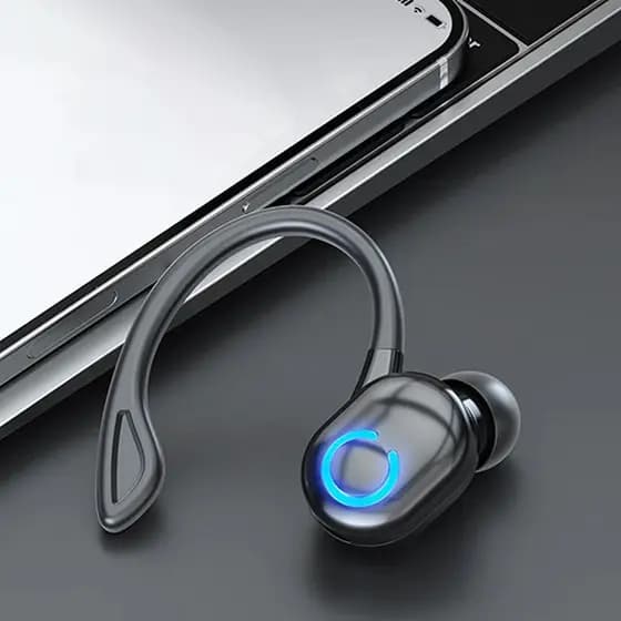 Fones de ouvido sem fio Bluetooth W6 para esportes, fones de ouvido para corrida, fones de ouvido de ouvido único,