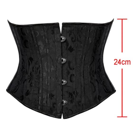 Espartilho feminino estilo Steampunk vintage jacquard, subbusto gótico, cinta modeladora com amarração, espartilho de