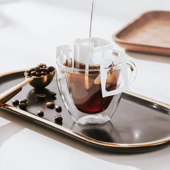 50 peças de novos filtros de papel para café coado portátil, bolsas de filtro de orelha pendurada.